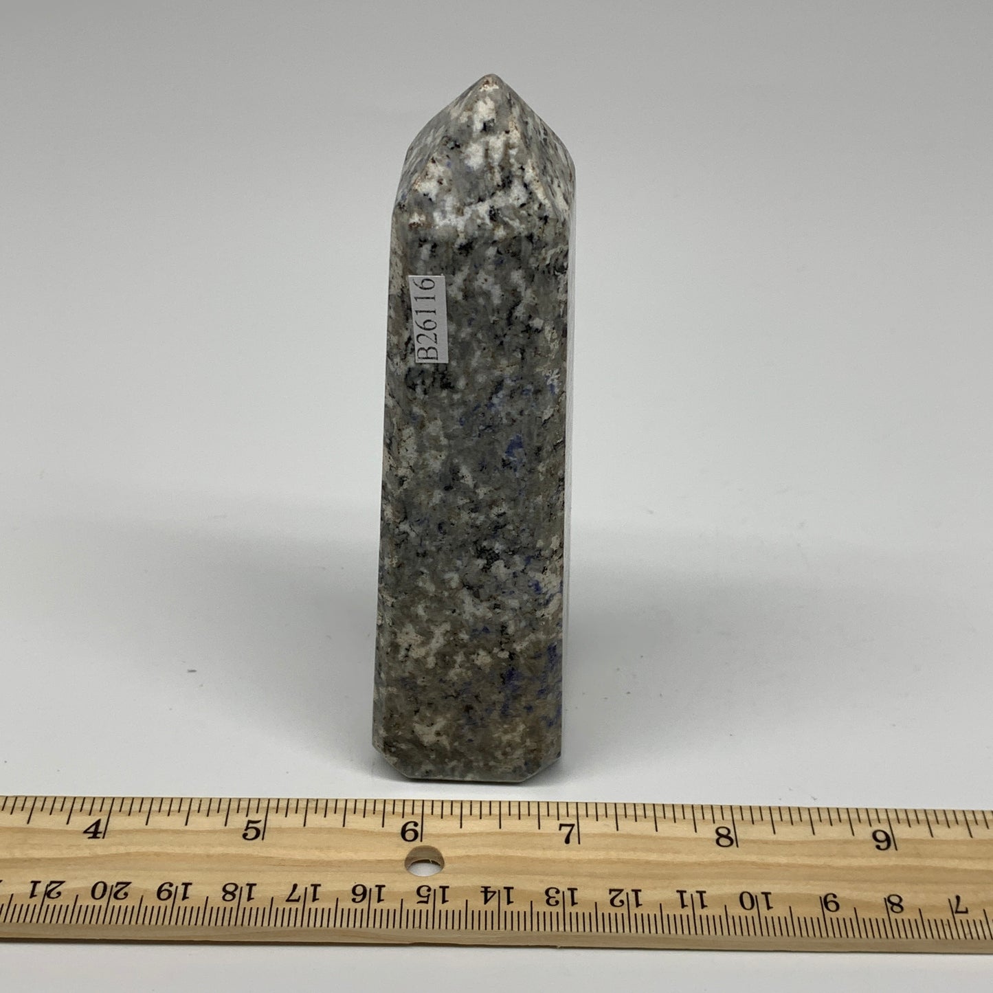211g, 4.9"x1.3"x1.1", Sodalite Point Tower Obelisk Crystal @Pakistan, B26116