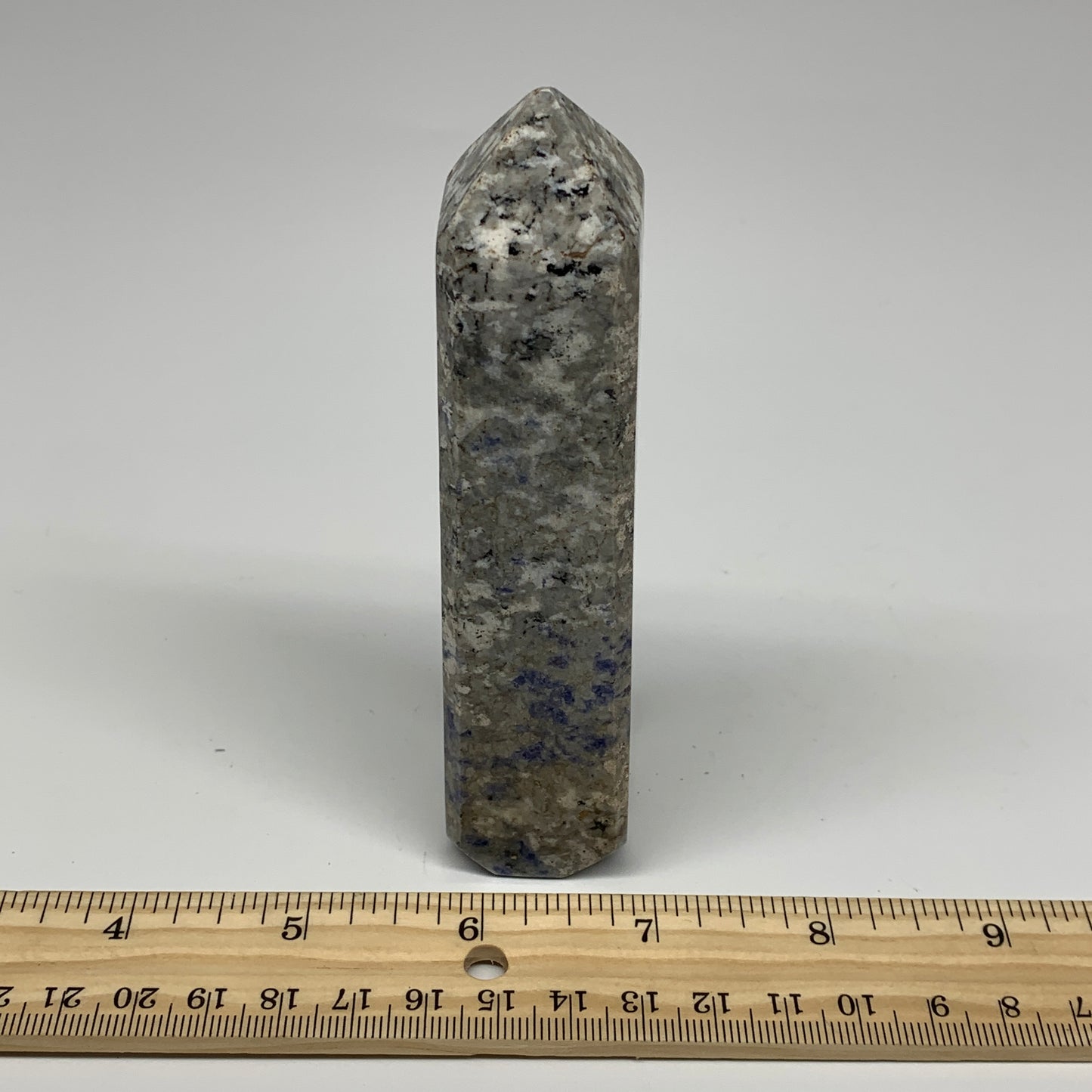 211g, 4.9"x1.3"x1.1", Sodalite Point Tower Obelisk Crystal @Pakistan, B26116