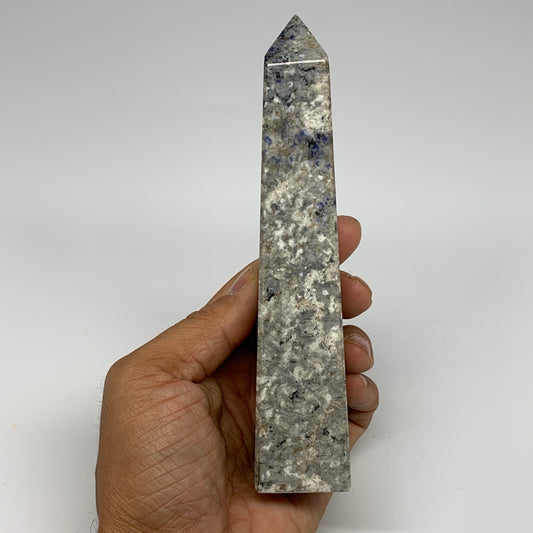 291.3g, 6.2"x1.4"x1.3", Sodalite Point Tower Obelisk Crystal @Pakistan, B26117