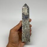 291.3g, 6.2"x1.4"x1.3", Sodalite Point Tower Obelisk Crystal @Pakistan, B26117