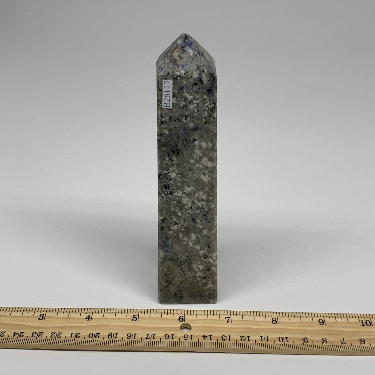291.3g, 6.2"x1.4"x1.3", Sodalite Point Tower Obelisk Crystal @Pakistan, B26117