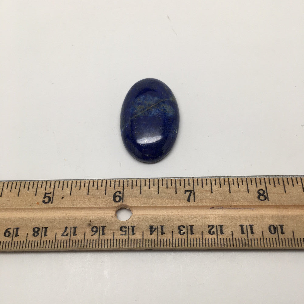 14.1Grams Natural Oval Shape Lapis Lazuli Cabochon Flat Bottom @Afghanistan,C292