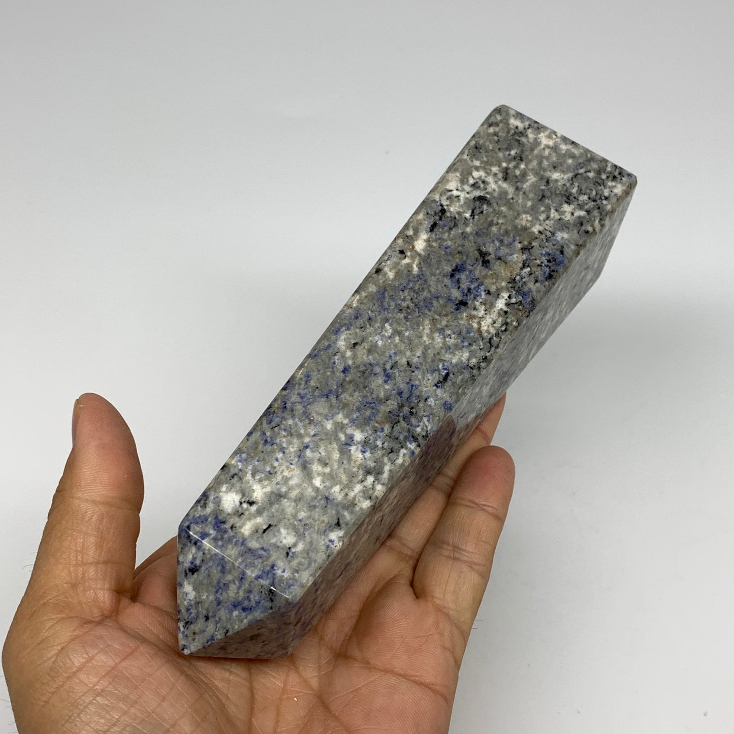518g, 6.4"x1.7"x1.7", Sodakute Point Tower Obelisk Crystal @Pakistan, B26119