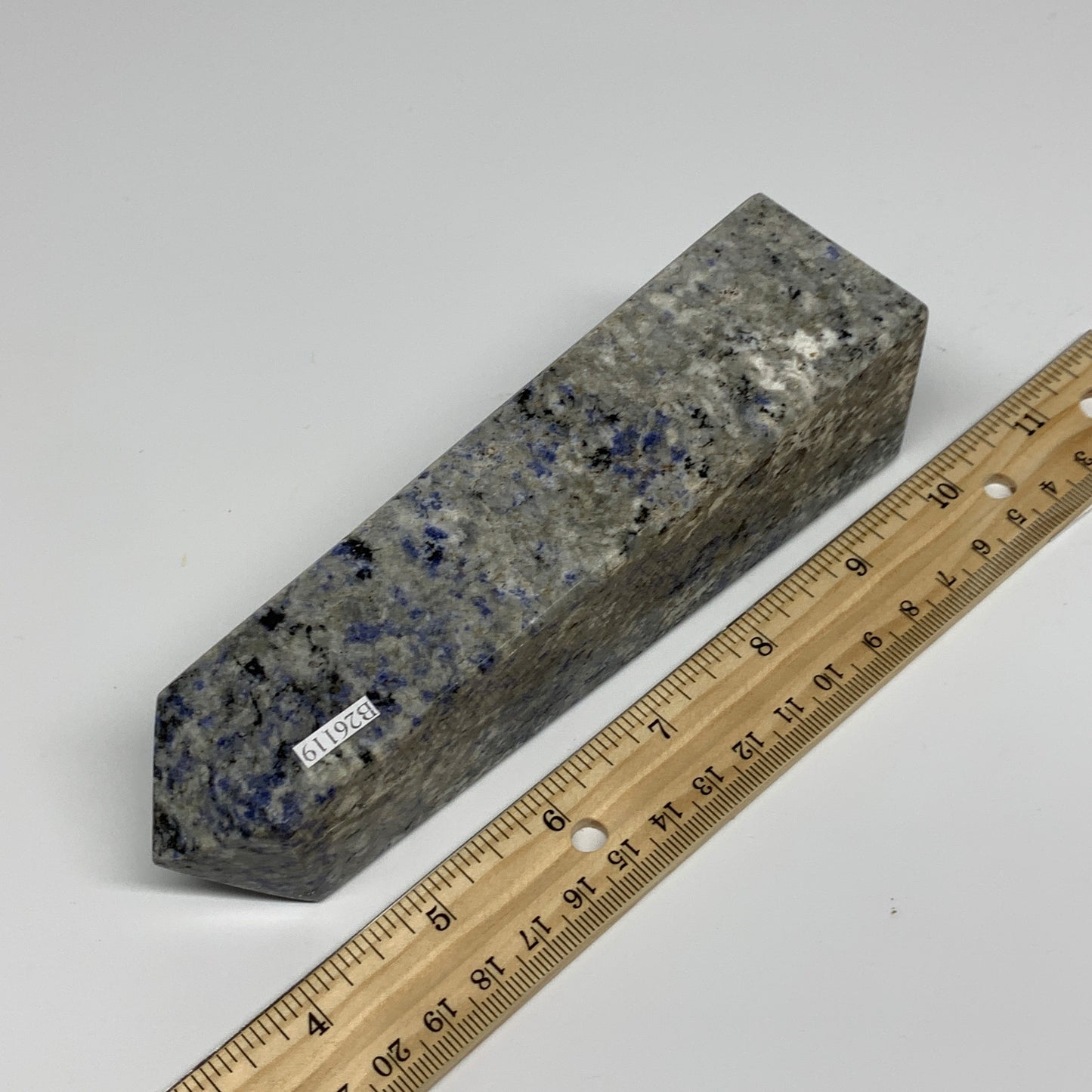 518g, 6.4"x1.7"x1.7", Sodakute Point Tower Obelisk Crystal @Pakistan, B26119