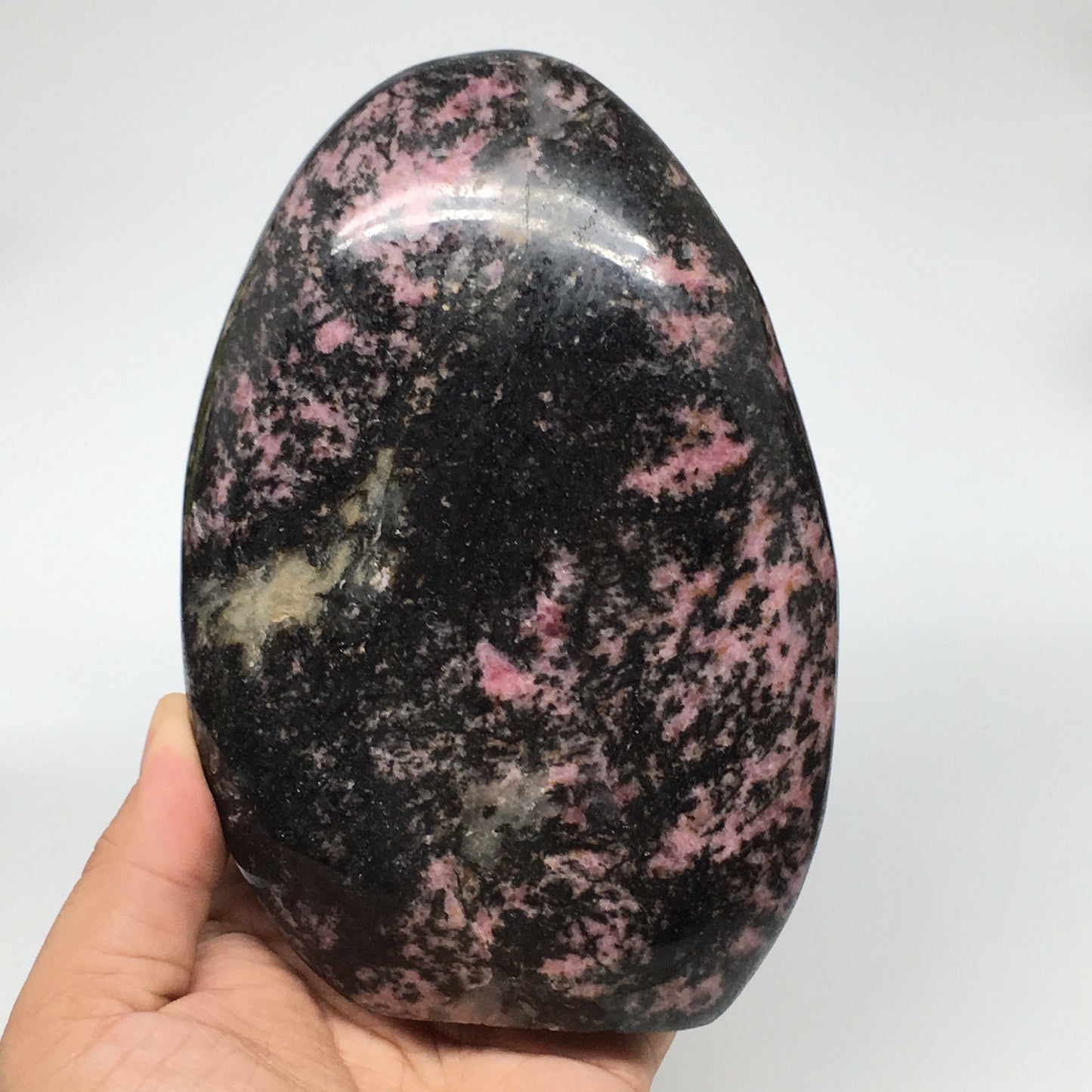 1292g, 5.8"x3.9"x1.9" Natural Rhodonite Freeform Polished Gemstones, B1025
