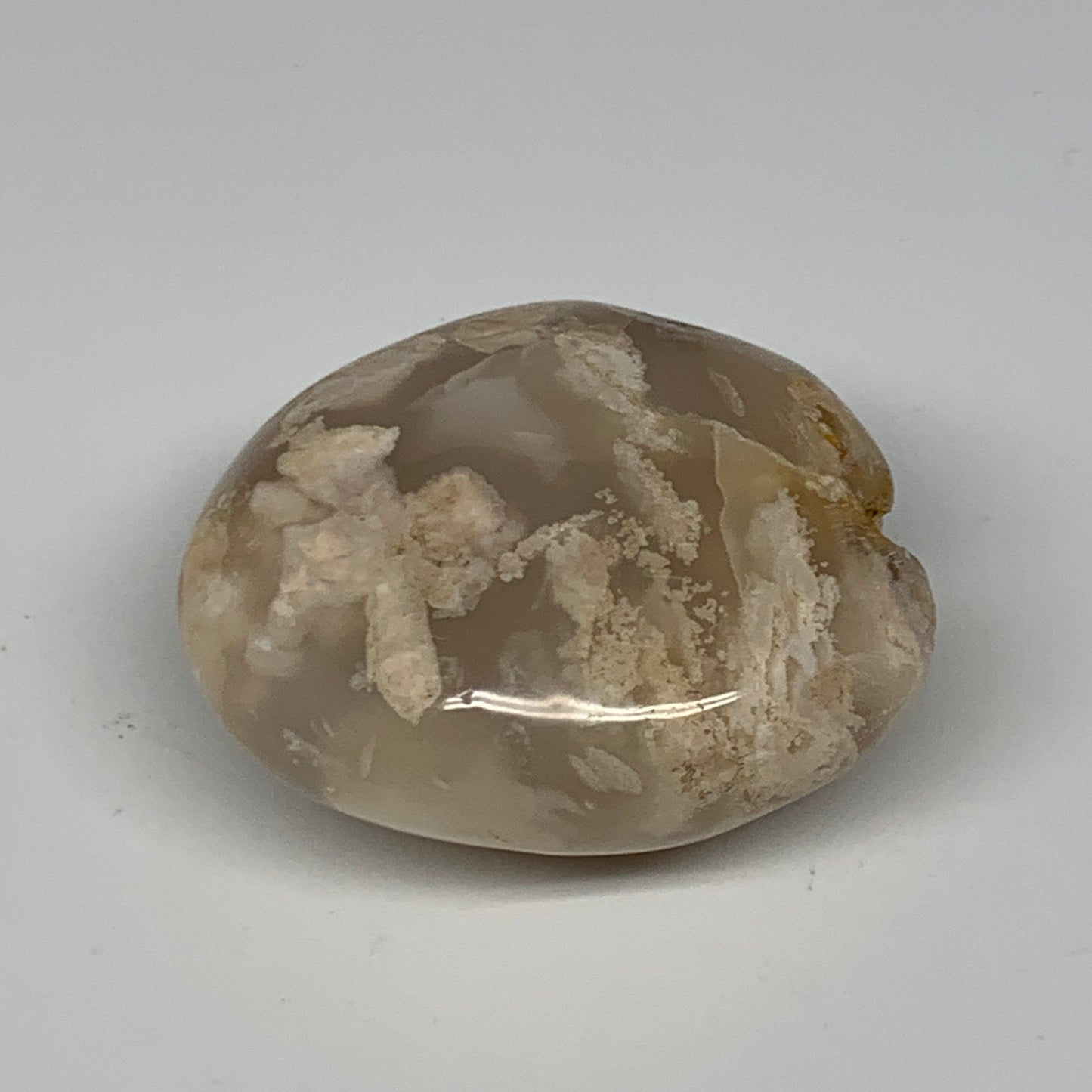 185.1g,2.7"x2.3"x1.5", Flower Agate Palm-Stone Crystal Reiki @Madagascar,B16122