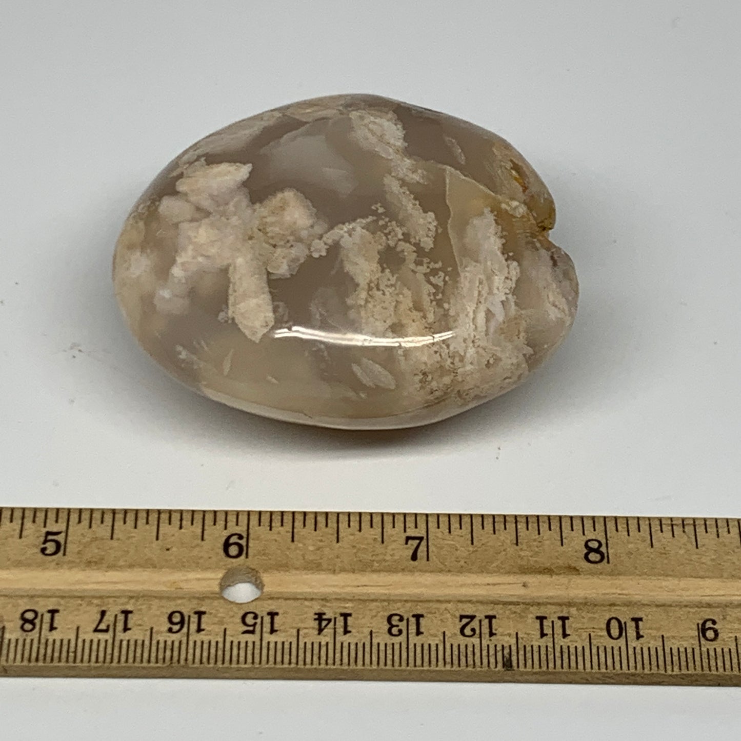 185.1g,2.7"x2.3"x1.5", Flower Agate Palm-Stone Crystal Reiki @Madagascar,B16122