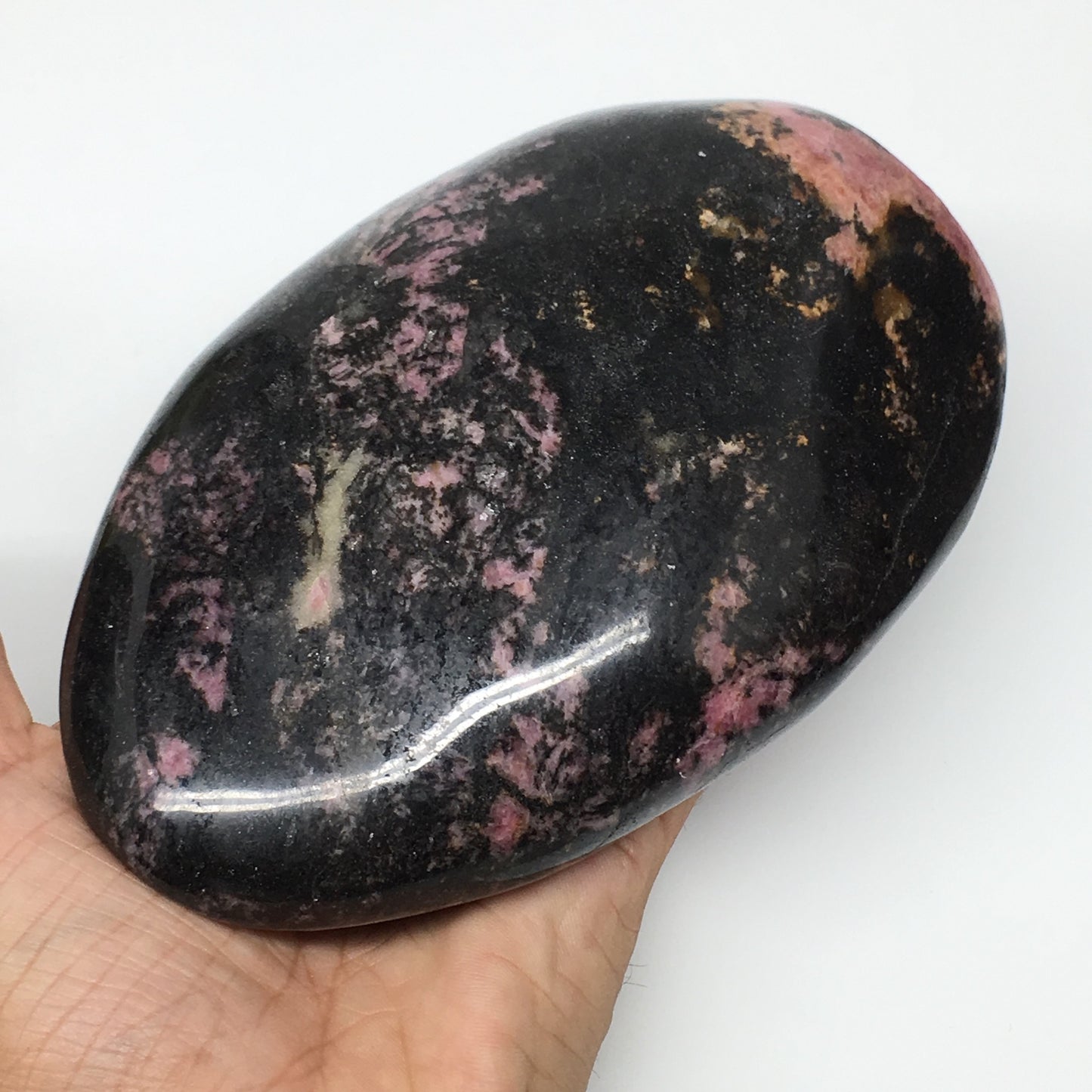 1292g, 5.8"x3.9"x1.9" Natural Rhodonite Freeform Polished Gemstones, B1025