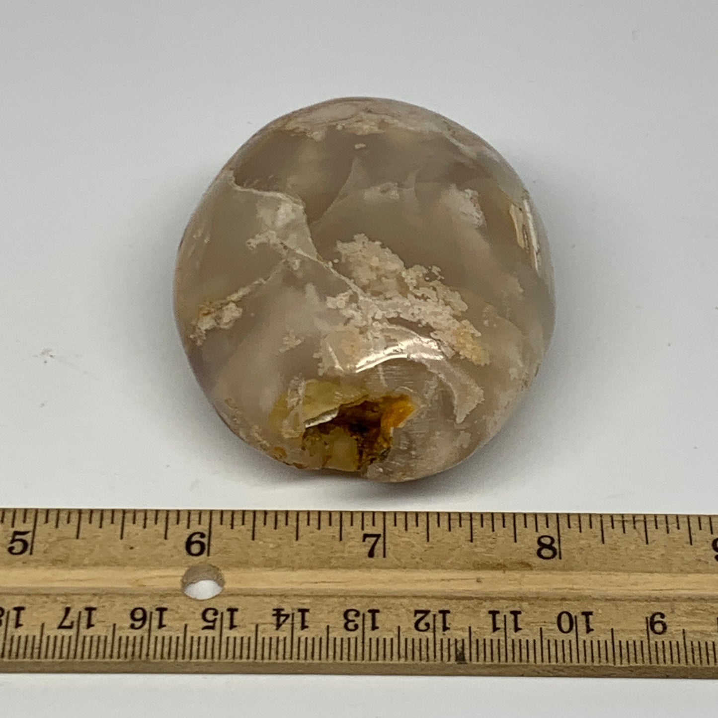 185.1g,2.7"x2.3"x1.5", Flower Agate Palm-Stone Crystal Reiki @Madagascar,B16122