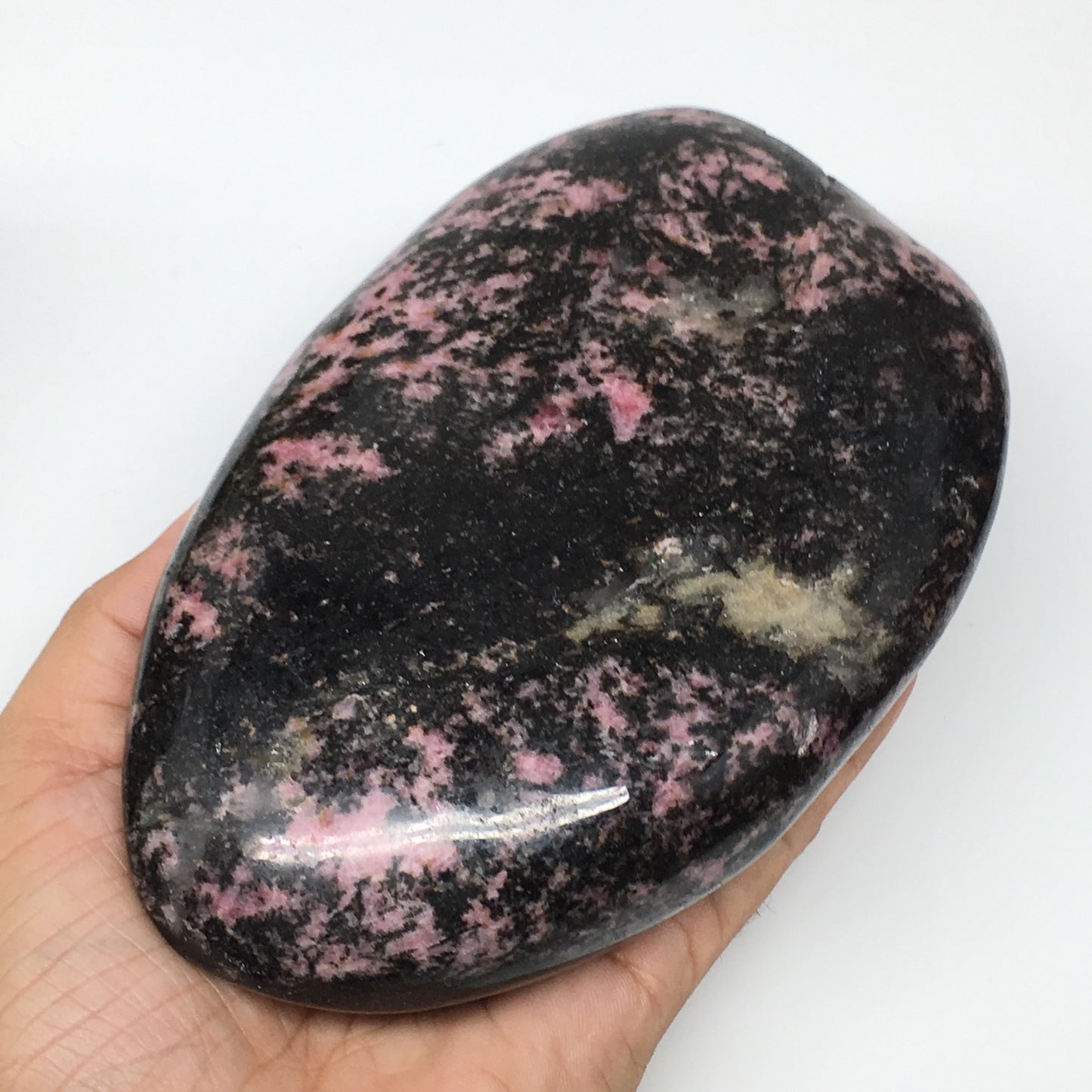 1292g, 5.8"x3.9"x1.9" Natural Rhodonite Freeform Polished Gemstones, B1025