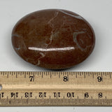 137.4g, 2.6"x2.1"x1.1", Natural Untreated Red Shell Fossils Oval Palms-tone, F13