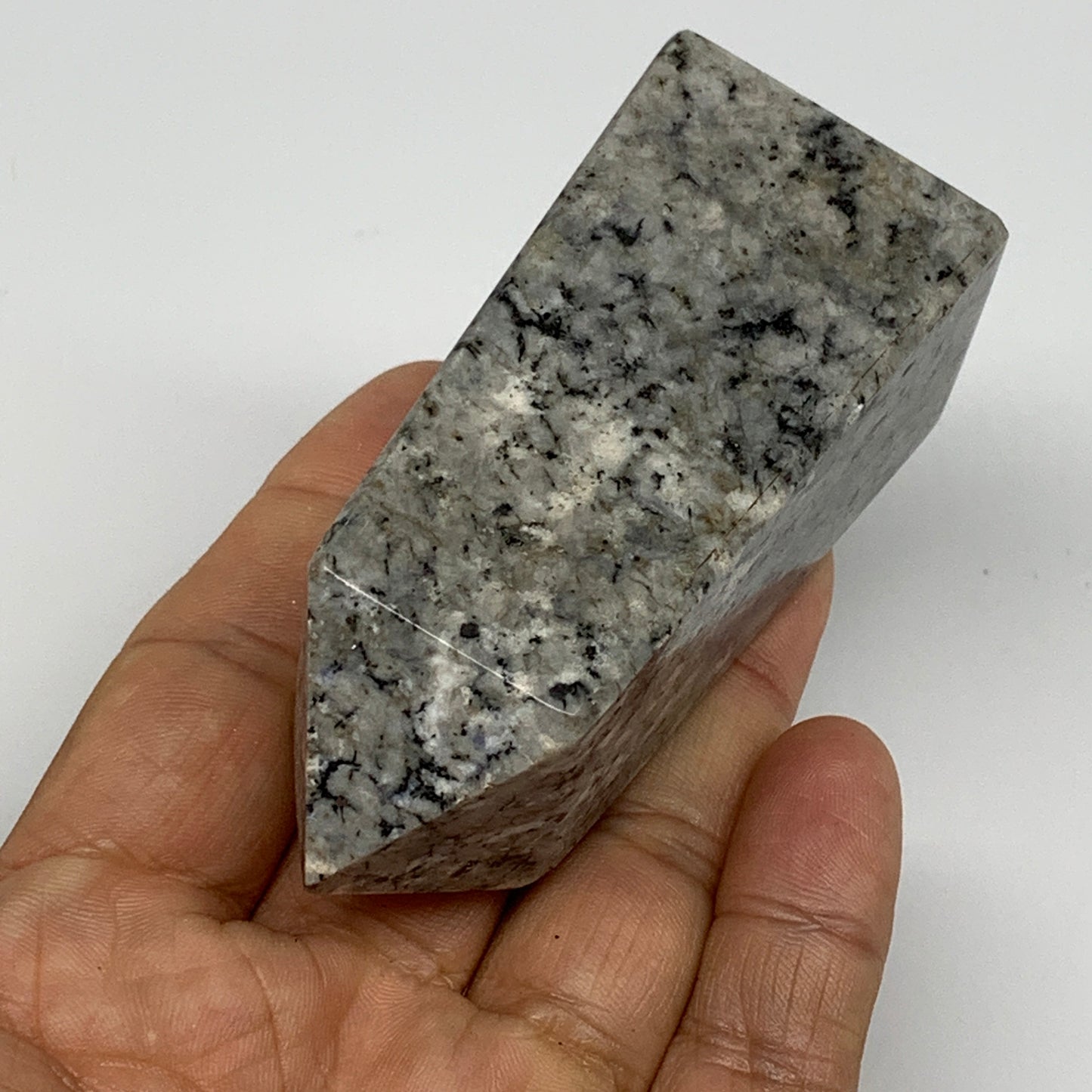 150.4g, 3.2"x1.3"x1.2", Sodalite Point Tower Obelisk Crystal @Pakistan, B26123