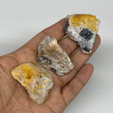 107.3g,1.4"-1.7",3pcs, Malachite Galena Cerussite Chunk Rough Mineral Specimens,