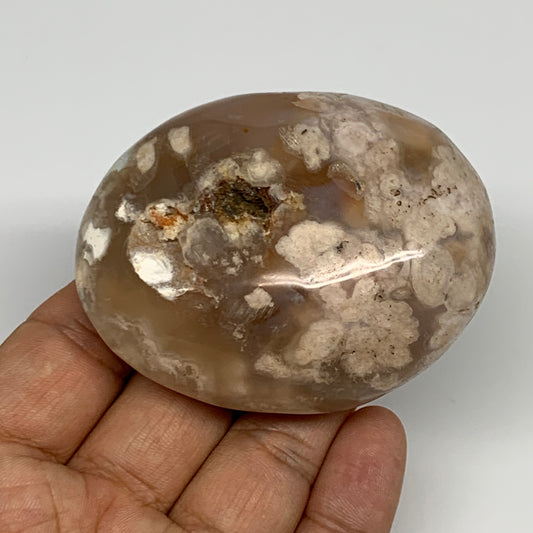 152.5g,2.7"x2.1"x1.3", Flower Agate Palm-Stone Crystal Reiki @Madagascar,B16127