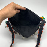 498g,10"x7"Turkmen Handbag Purse Crossbody Handmade Silk Coin @Afghanistan,P142