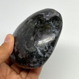 473.9g,3.4"x3.7"x1.5" Indigo Gabro Merlinite Heart Gemstone @Madagascar,B19898