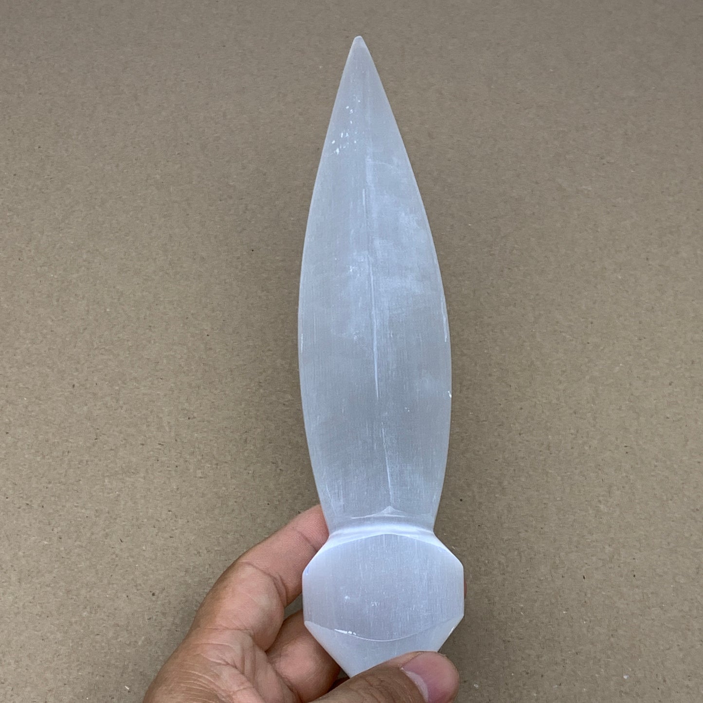387g,14"x1.8"x0.9"Natural Selenite Crystal Knife (Satin Spar) @Morocco,B24068