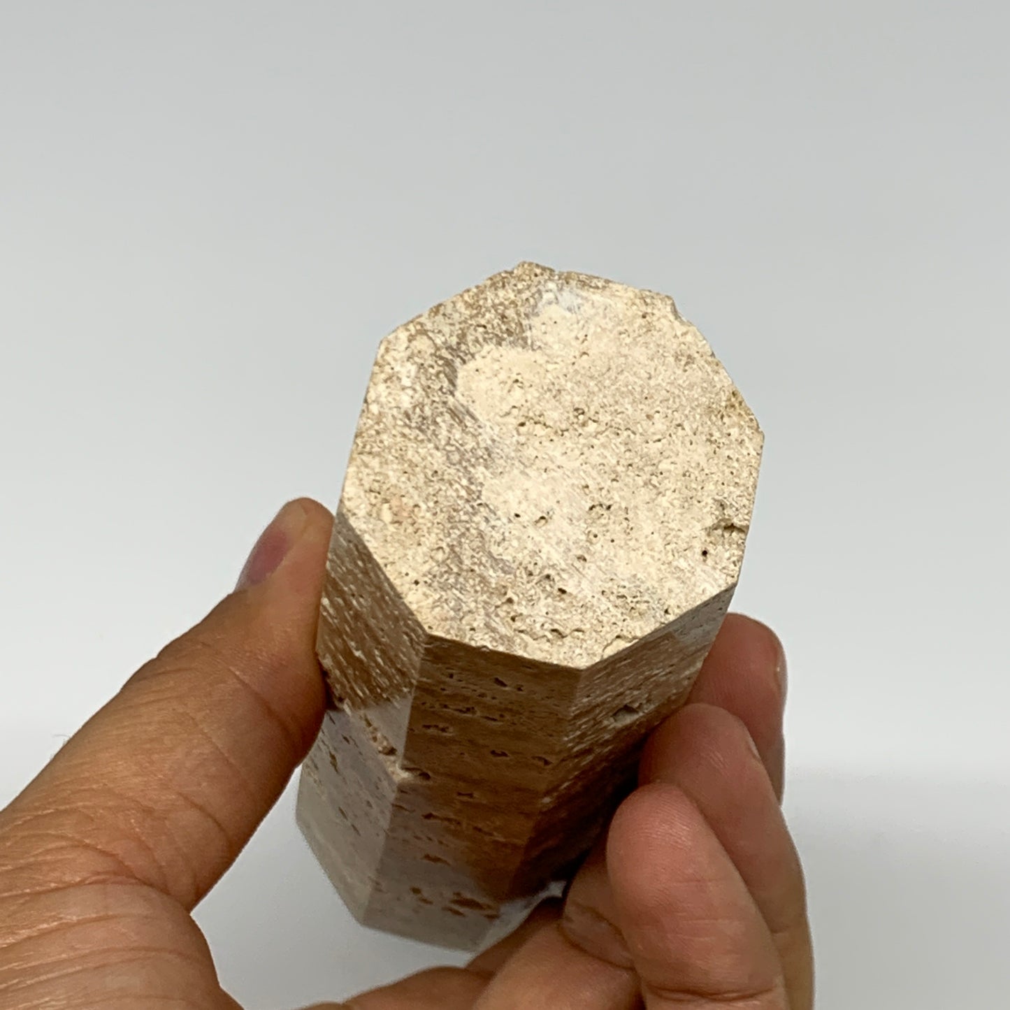 350.3g, 5.6"x1.5" Natural Chocolate Calcite Tower Point Obelisk Crystal, B23310