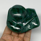 478.1g, 3.3"x2.9"x1.7" Natural Malachite Freeform Polished @Congo, B18456