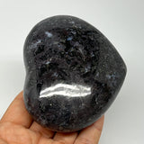 367.6g,3"x3.6"x1.3" Indigo Gabro Merlinite Heart Gemstone @Madagascar,B19903