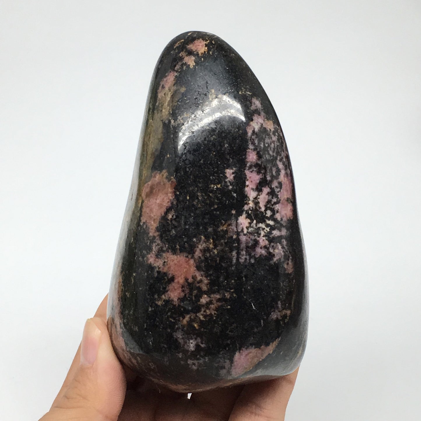 668g, 4.3"x2.5"x2.3" Natural Rhodonite Freeform Polished Gemstones, B1037