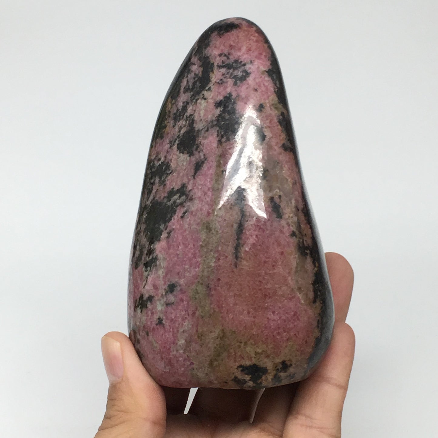 668g, 4.3"x2.5"x2.3" Natural Rhodonite Freeform Polished Gemstones, B1037