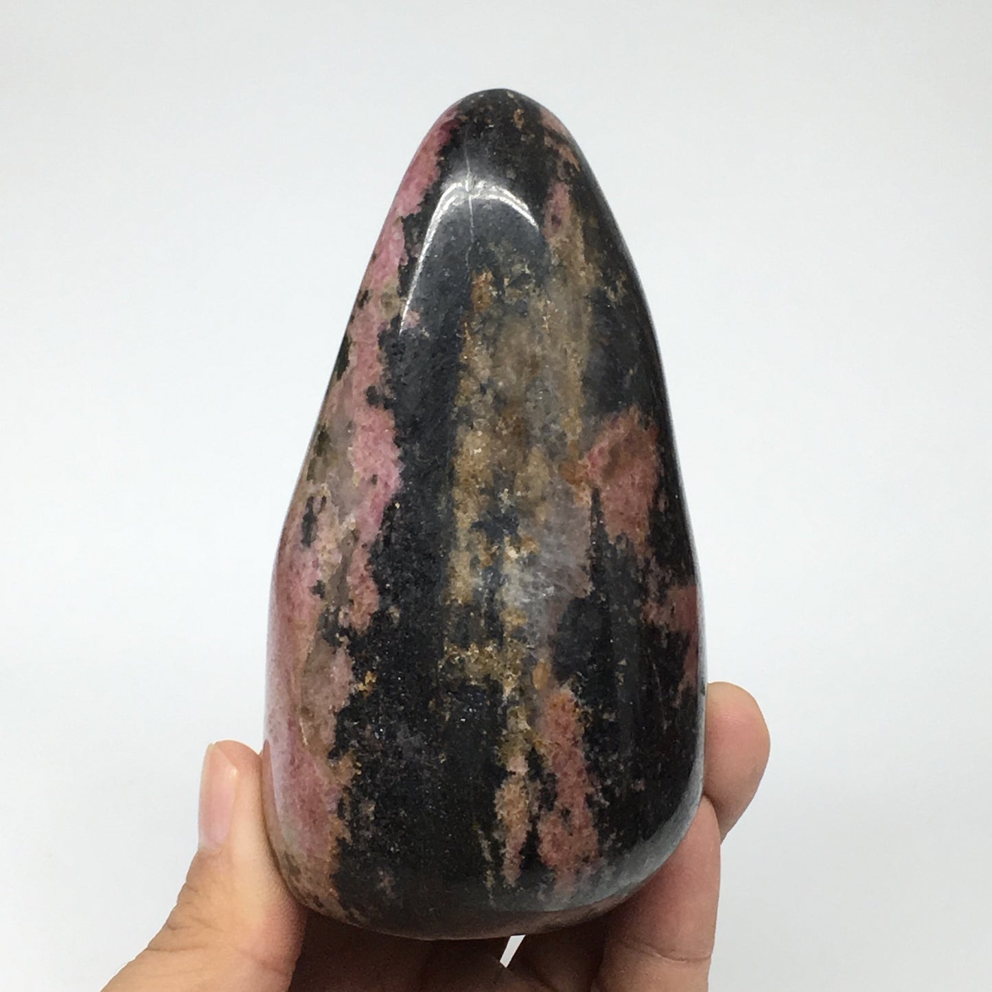 668g, 4.3"x2.5"x2.3" Natural Rhodonite Freeform Polished Gemstones, B1037
