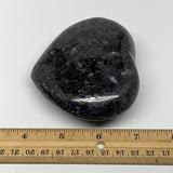 367.6g,3"x3.6"x1.3" Indigo Gabro Merlinite Heart Gemstone @Madagascar,B19903
