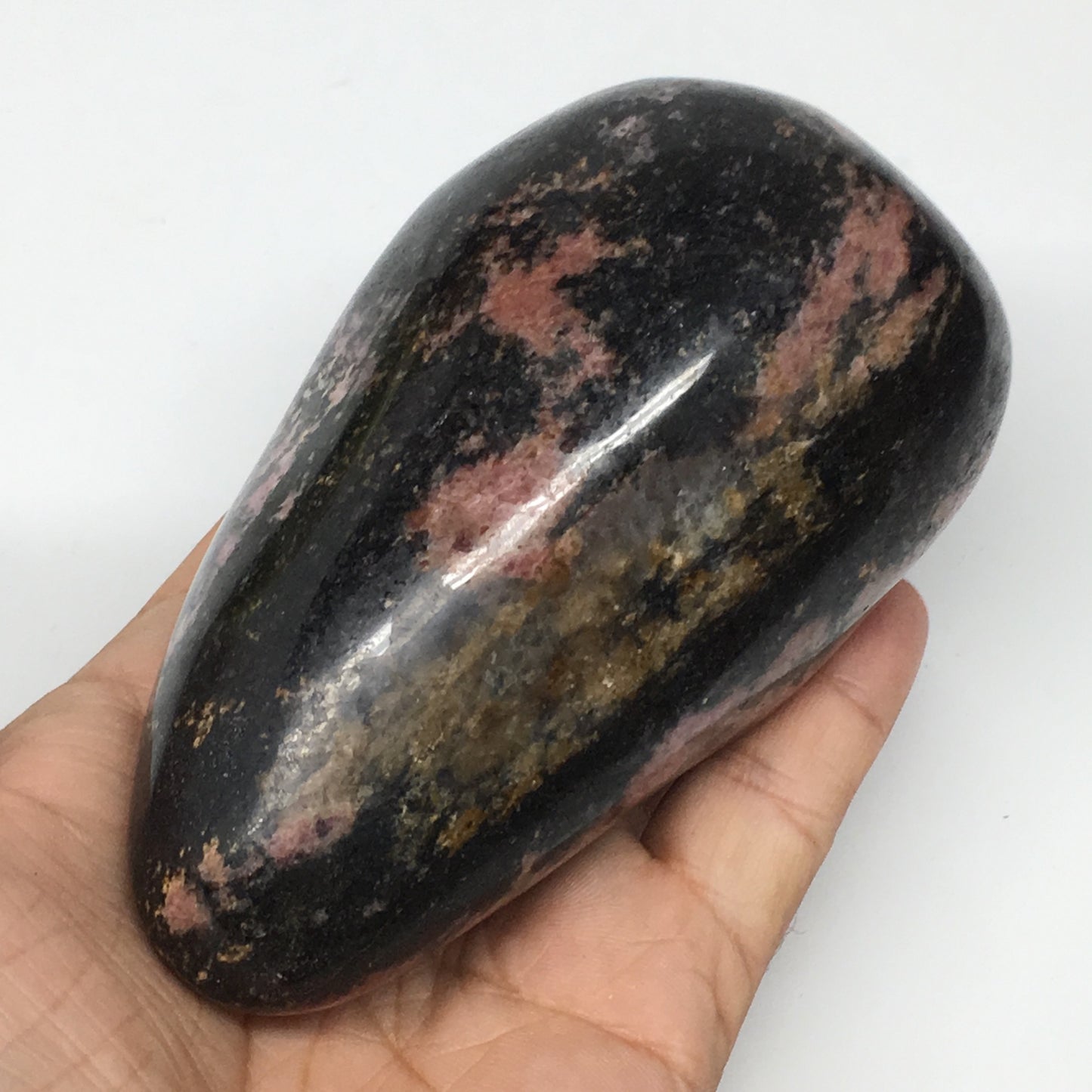 668g, 4.3"x2.5"x2.3" Natural Rhodonite Freeform Polished Gemstones, B1037