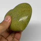 179.1g,2.6"x3"x1.3", Green Opal Heart Polished Gemstone @Madagascar, B17691