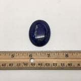 26.5Grams Natural Oval Shape Lapis Lazuli Cabochon Flat Bottom @Afghanistan,C324 - watangem.com