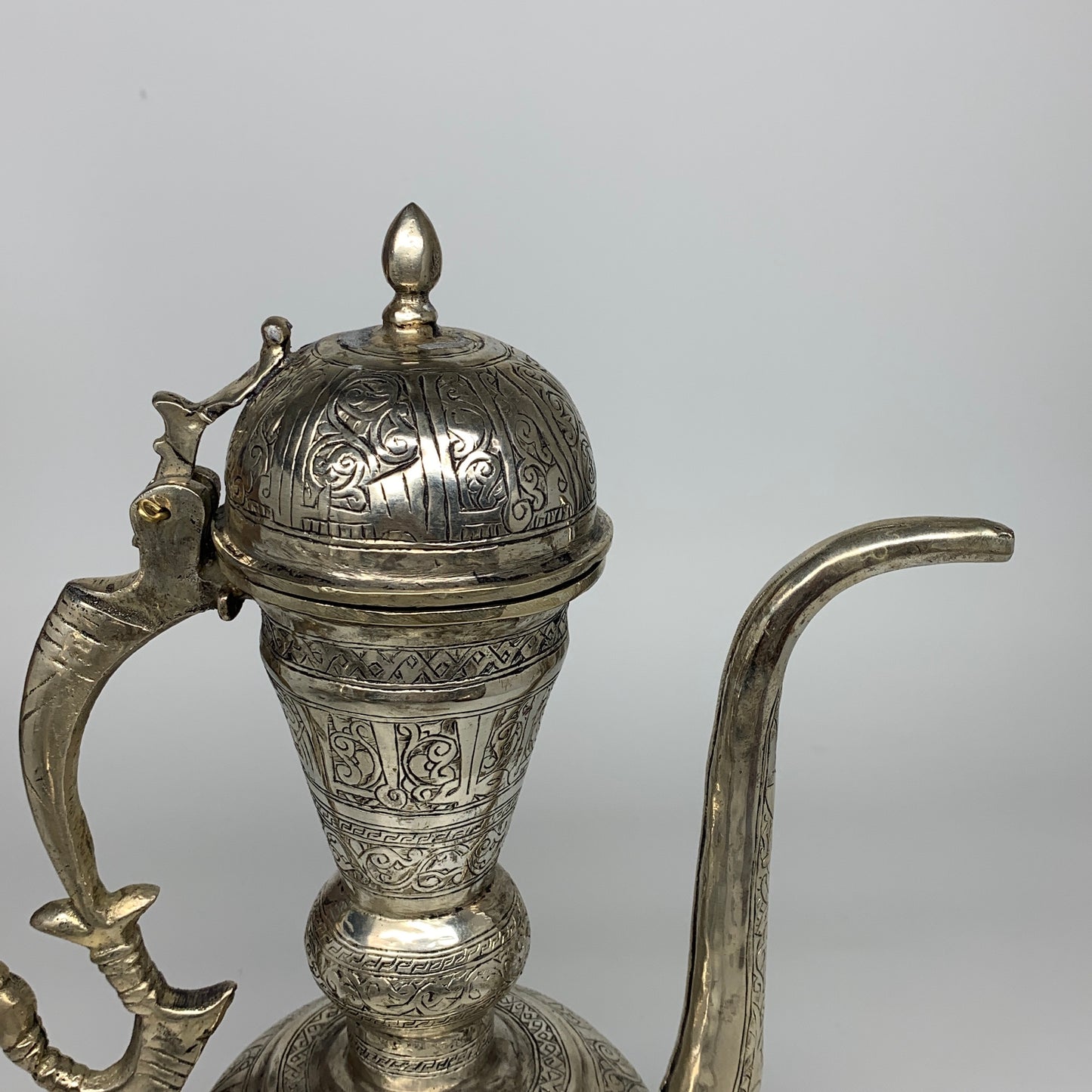 1096g,14.5"x6.5" Handmade Antique Pitcher Ewer Brass/Copper @Afghanistan, P152