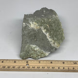 806g,5.5"x4"x2.6",Natural Green Prehnite Custer Mineral Specimen @Morocco, B1126