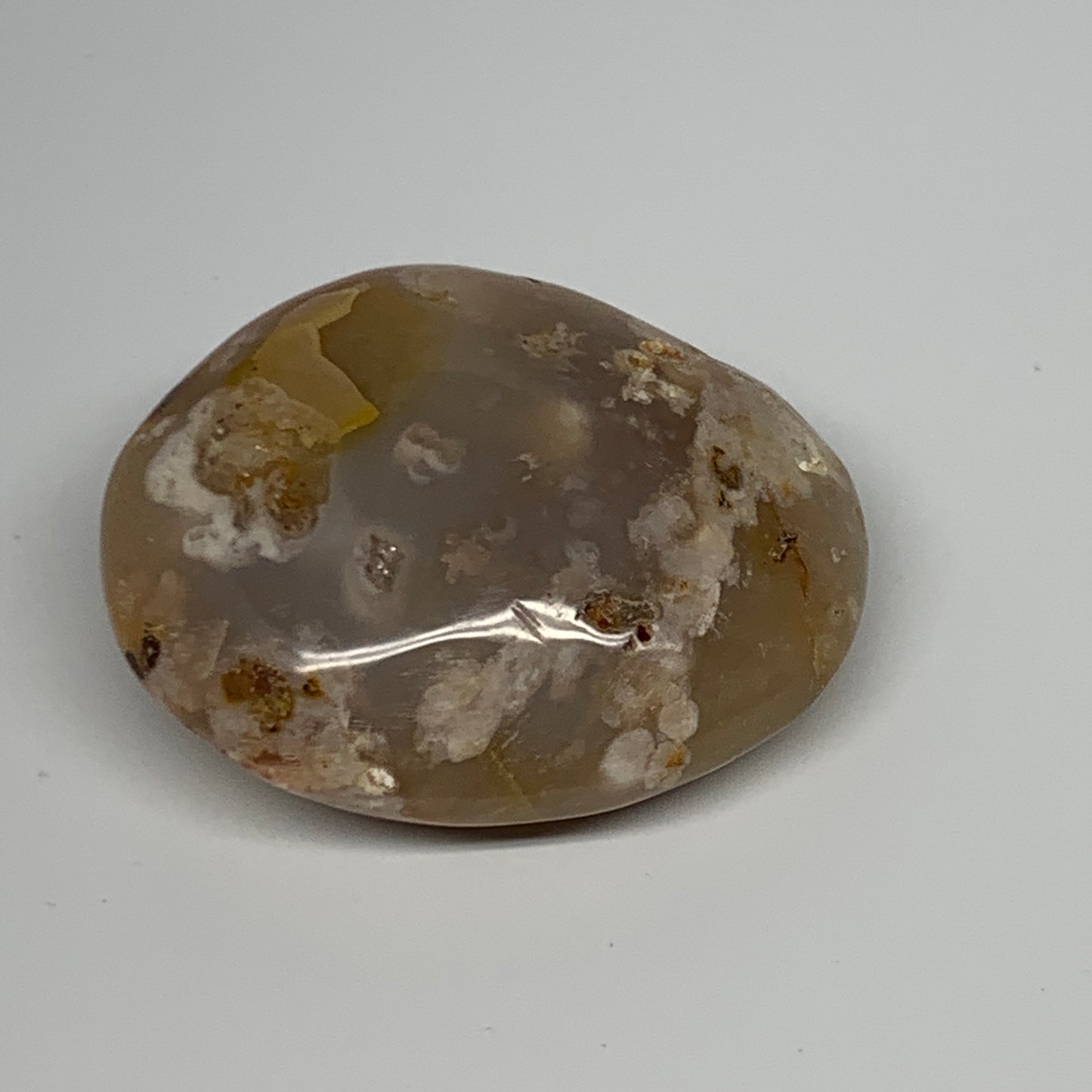 118.2g,2.6"x2.1"x1.1", Flower Agate Palm-Stone Crystal Reiki @Madagascar,B16136