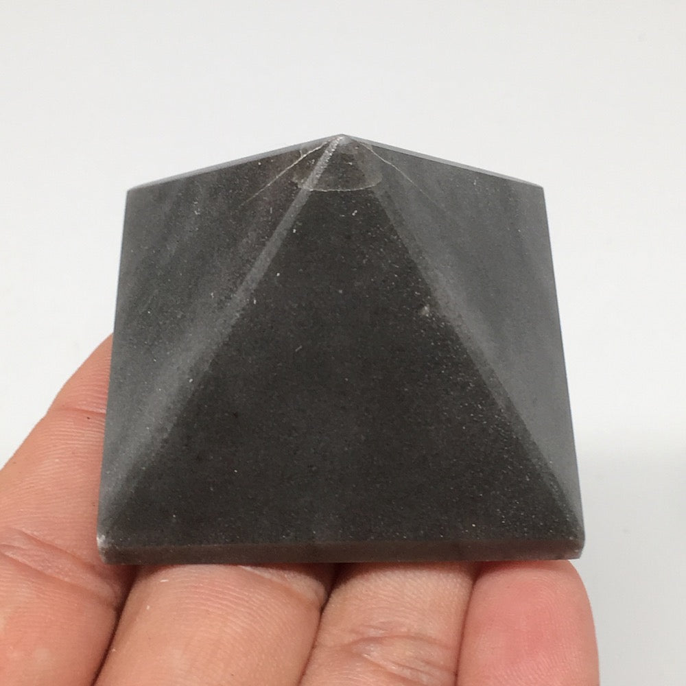 94.5g,1.8"x1.4" Natural Blue Aventurine Pyramid Gemstone Crystal @India,MF3490