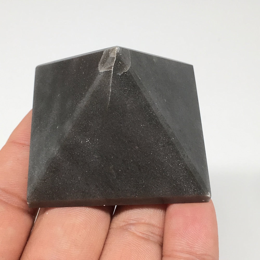 94.5g,1.8"x1.4" Natural Blue Aventurine Pyramid Gemstone Crystal @India,MF3490