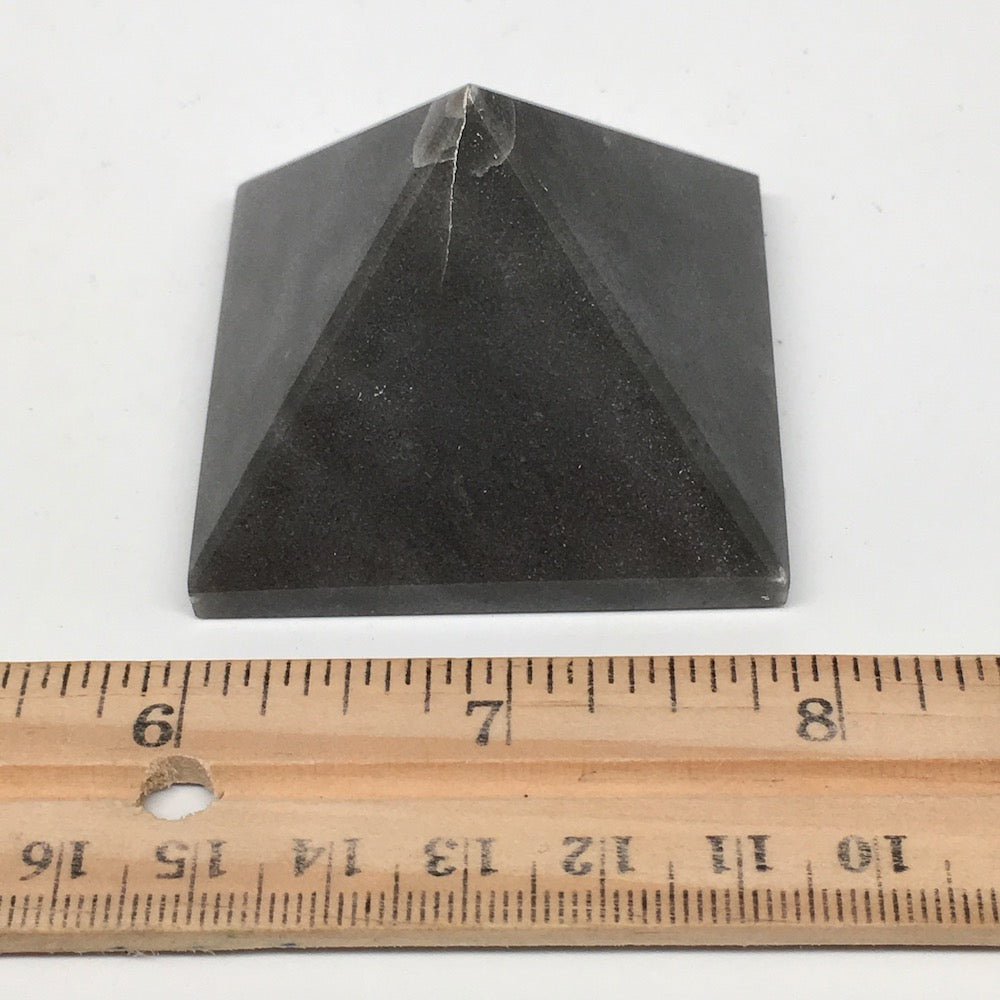 94.5g,1.8"x1.4" Natural Blue Aventurine Pyramid Gemstone Crystal @India,MF3490