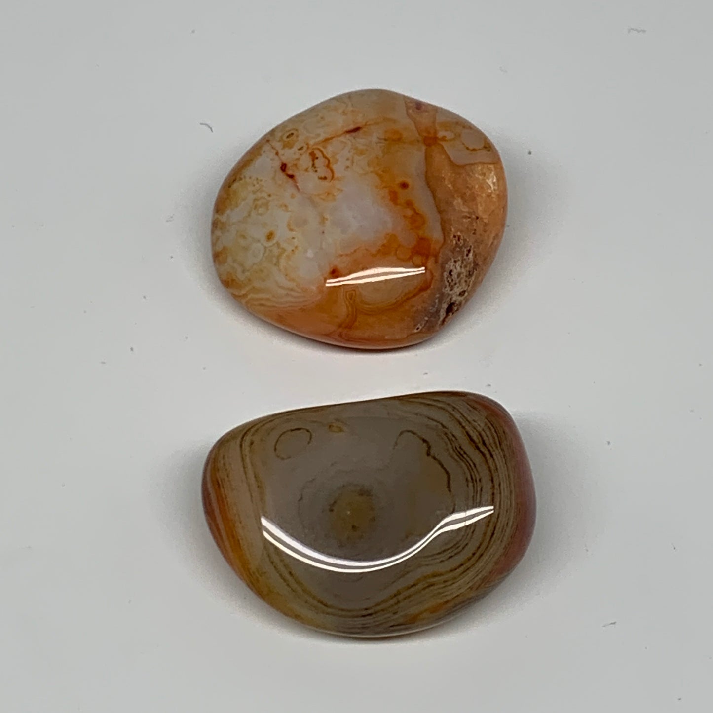 137.8g, 2"-2", 2pcs, Sardonyx Palm-Stone Gem Crystal Polished Reiki, B26490