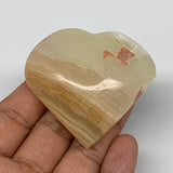 94.7g, 2.1"x2.4"x0.9" Natural Green Onyx Heart Polished Healing Crystal, B7612
