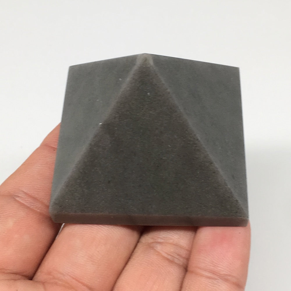 111.7g,1.9"x1.5" Natural Blue Aventurine Pyramid Gemstone Crystal @India,MF3492