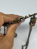 115.7g, 20" Vintage Turkmen Necklace Gold-Gilded Silver Rare Pendant, B14488