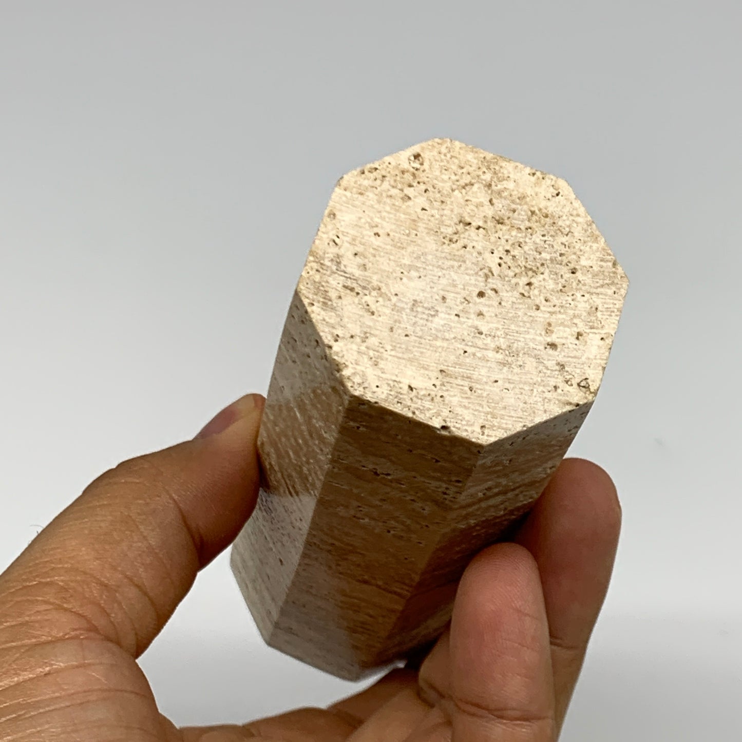 359.8g, 5.5"x1.6" Natural Chocolate Calcite Tower Point Obelisk Crystal, B23319