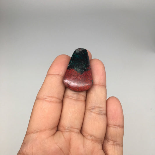 11.6g,1.4"x 0.9"x6mm Sonora Sunset Chrysocolla Cuprite Cabochon @Mexico,SC334