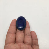 15.2Grams Natural Oval Shape Lapis Lazuli Cabochon Flat Bottom @Afghanistan,C346