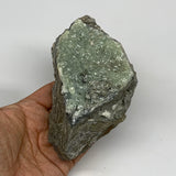 566g,5.2"x3"x2.2",Natural Green Prehnite Custer Mineral Specimen @Morocco, B1127