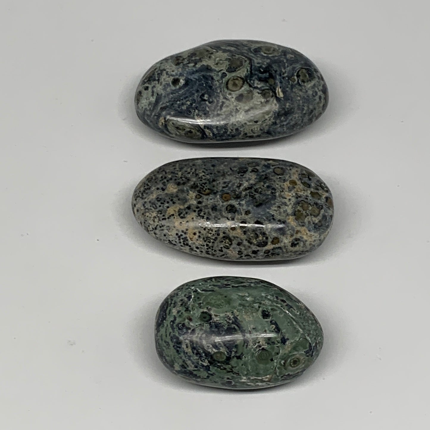 163.2g, 1.7"-2.3", 3pcs, Kambaba Jasper Palm-Stone Reiki @Madagascar,B10416