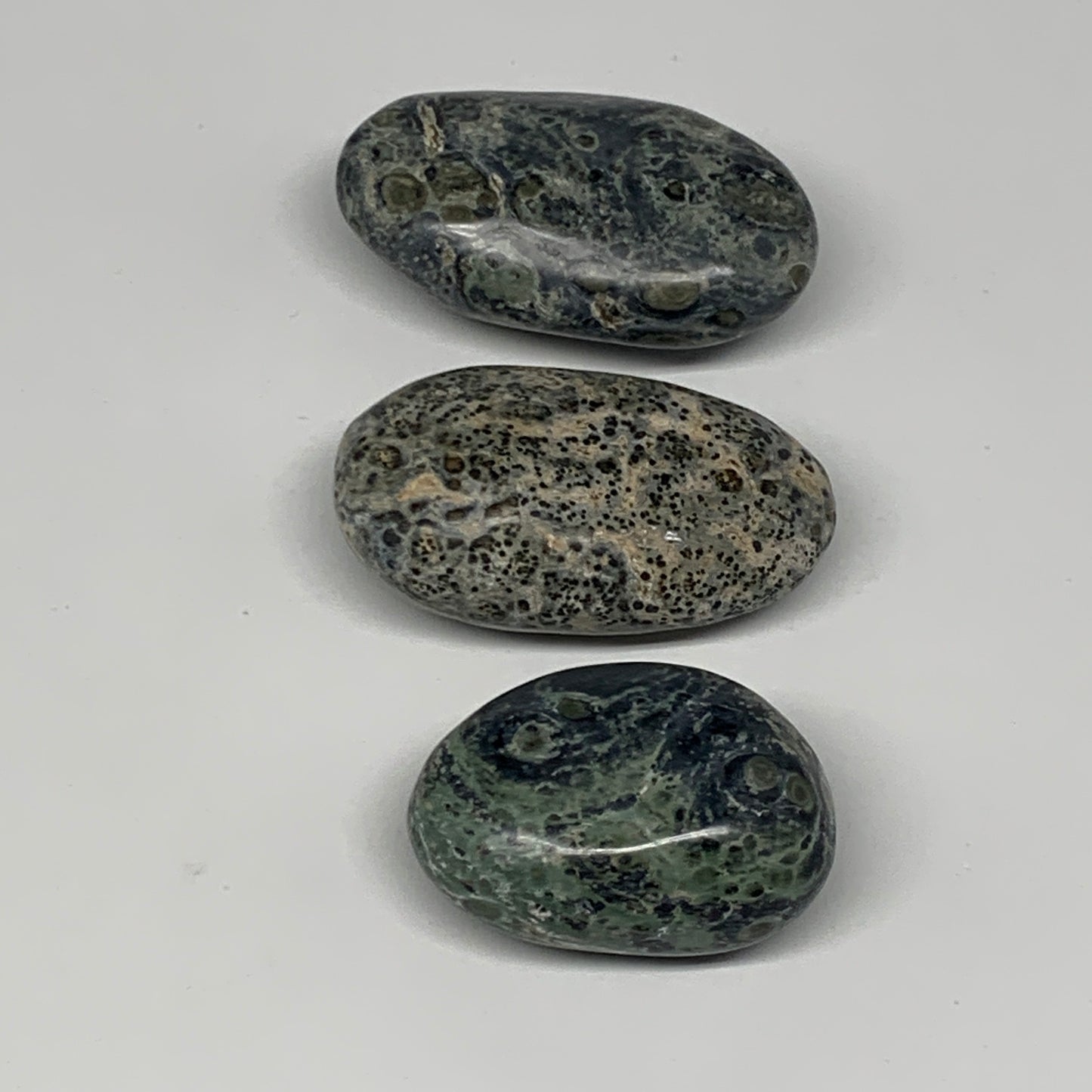 163.2g, 1.7"-2.3", 3pcs, Kambaba Jasper Palm-Stone Reiki @Madagascar,B10416