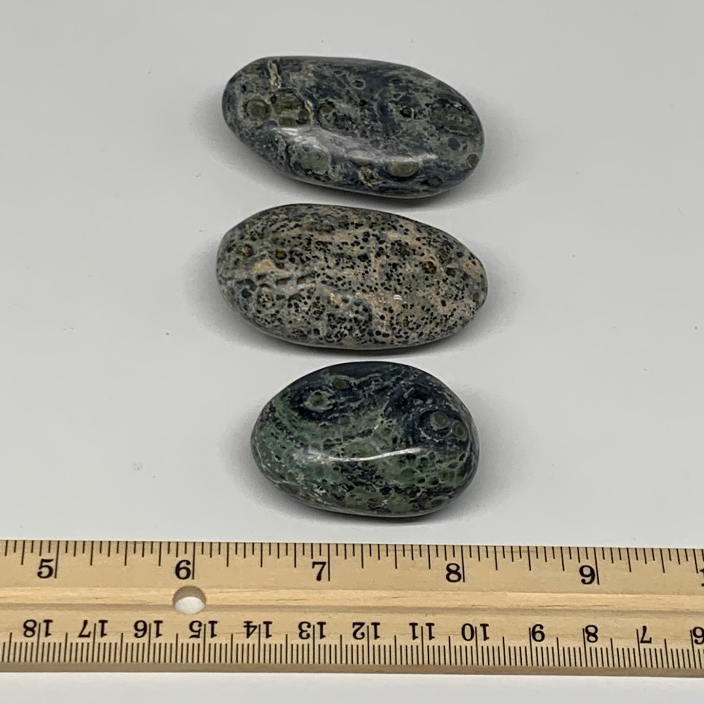 163.2g, 1.7"-2.3", 3pcs, Kambaba Jasper Palm-Stone Reiki @Madagascar,B10416