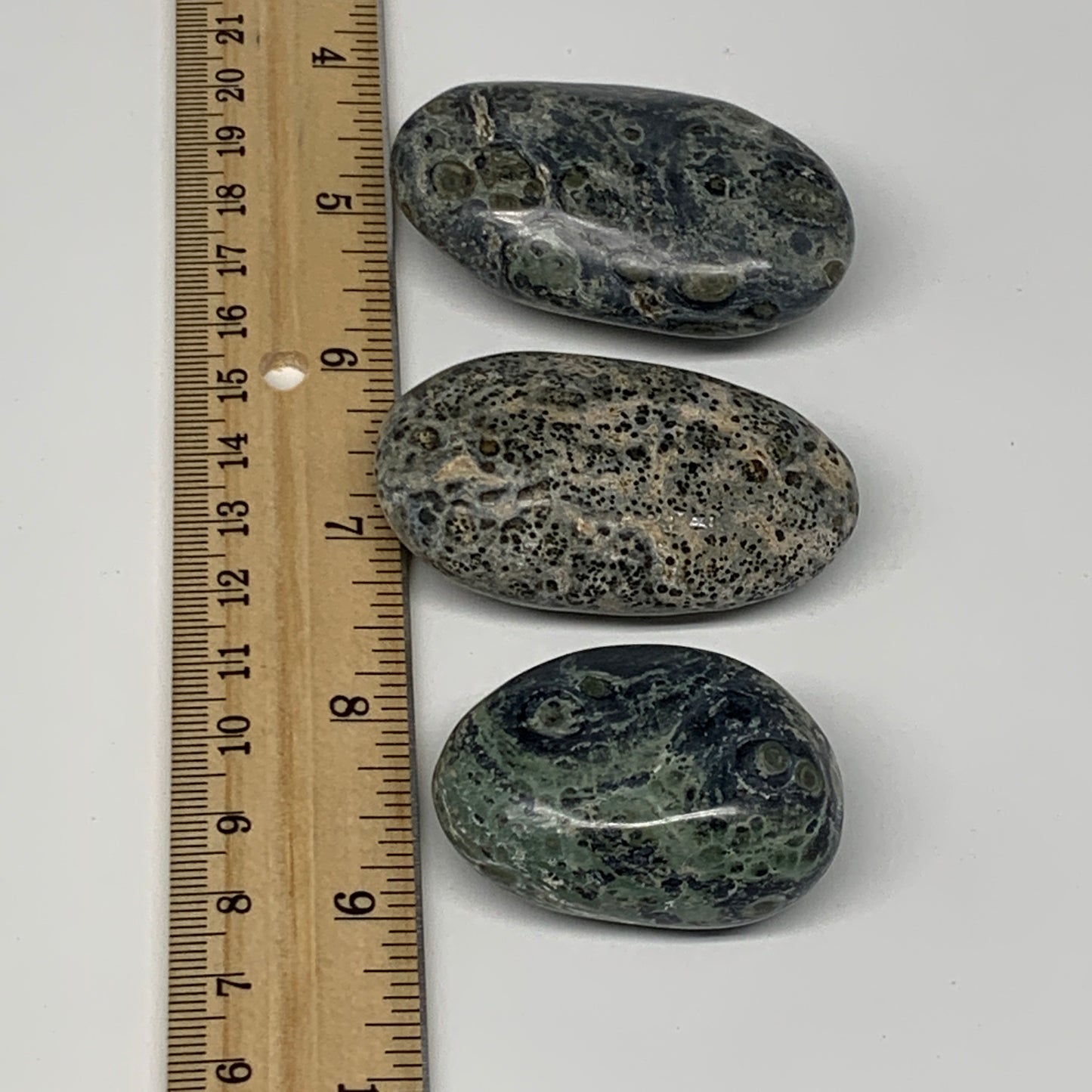 163.2g, 1.7"-2.3", 3pcs, Kambaba Jasper Palm-Stone Reiki @Madagascar,B10416