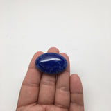15.2Grams Natural Oval Shape Lapis Lazuli Cabochon Flat Bottom @Afghanistan,C348